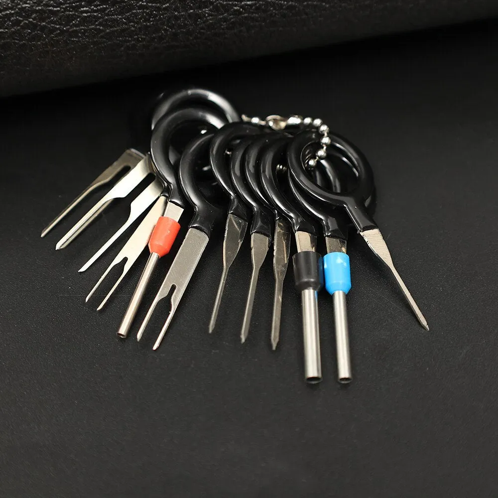 26pcs Car Terminal Removal Repair Tools Electrical Wiring Crimp Connector Pin Extractor Kit Keys Automotive Plug Pullers