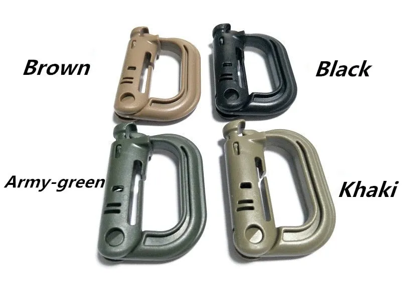 2/pcs Molle Tactical Backpack Shackle Carabiner