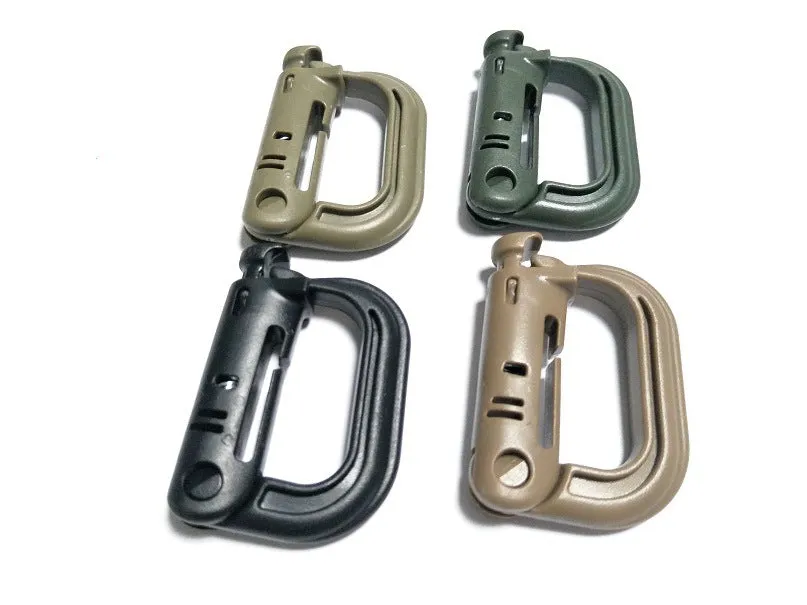 2/pcs Molle Tactical Backpack Shackle Carabiner