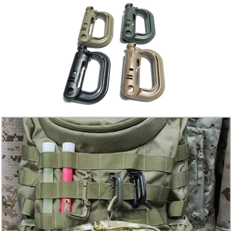 2/pcs Molle Tactical Backpack Shackle Carabiner