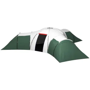 6-9 Man Tent with Bedrooms and Living Room, Accessories Included