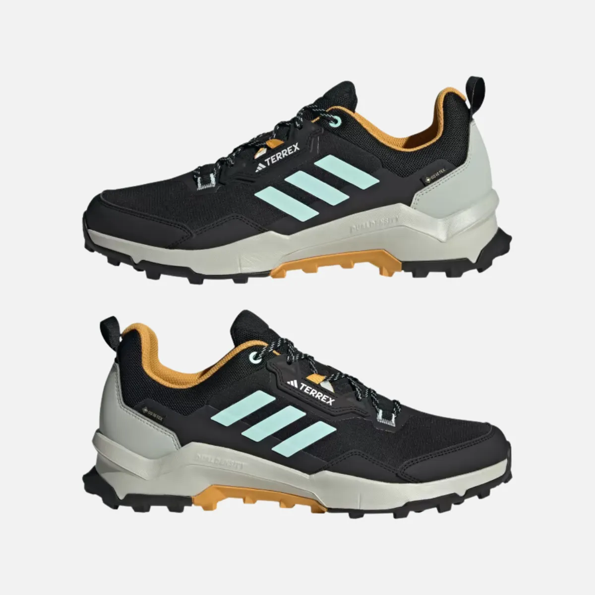 Adidas Terrex Ax4 Gore-Tex Men's Hiking Shoes -Core Black/Semi Flash Aqua/Preloved Yellow