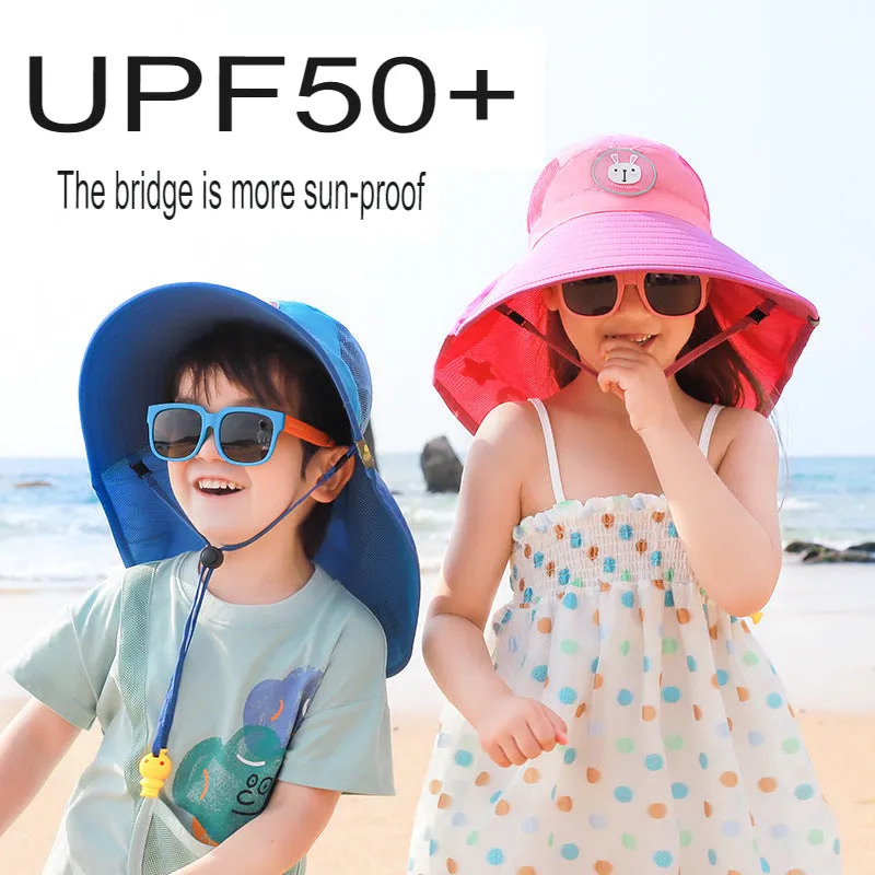 Baby large brim children's hat baby sun hat children's sun hat summer children's sun hat