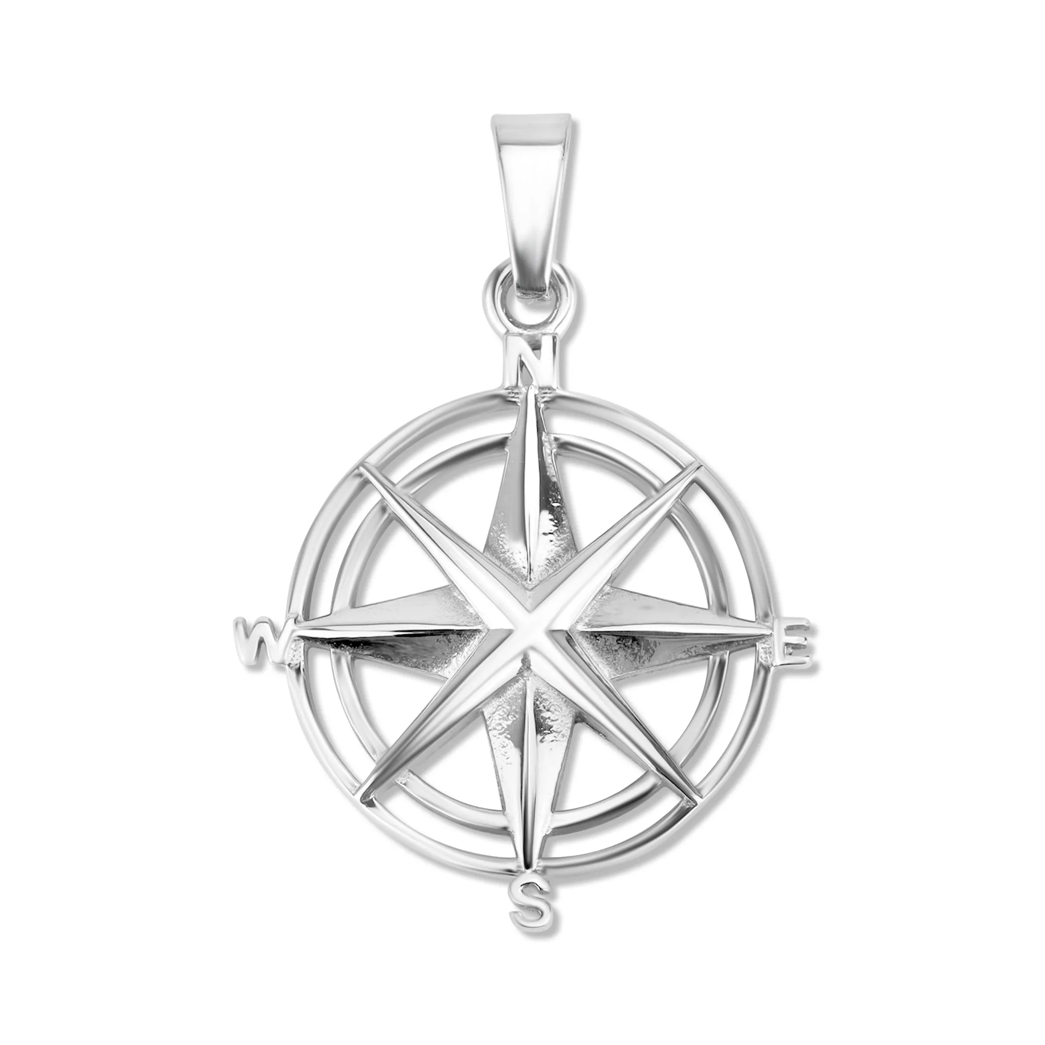 Compass Rose Stainless Steel Pendant / PDC9022