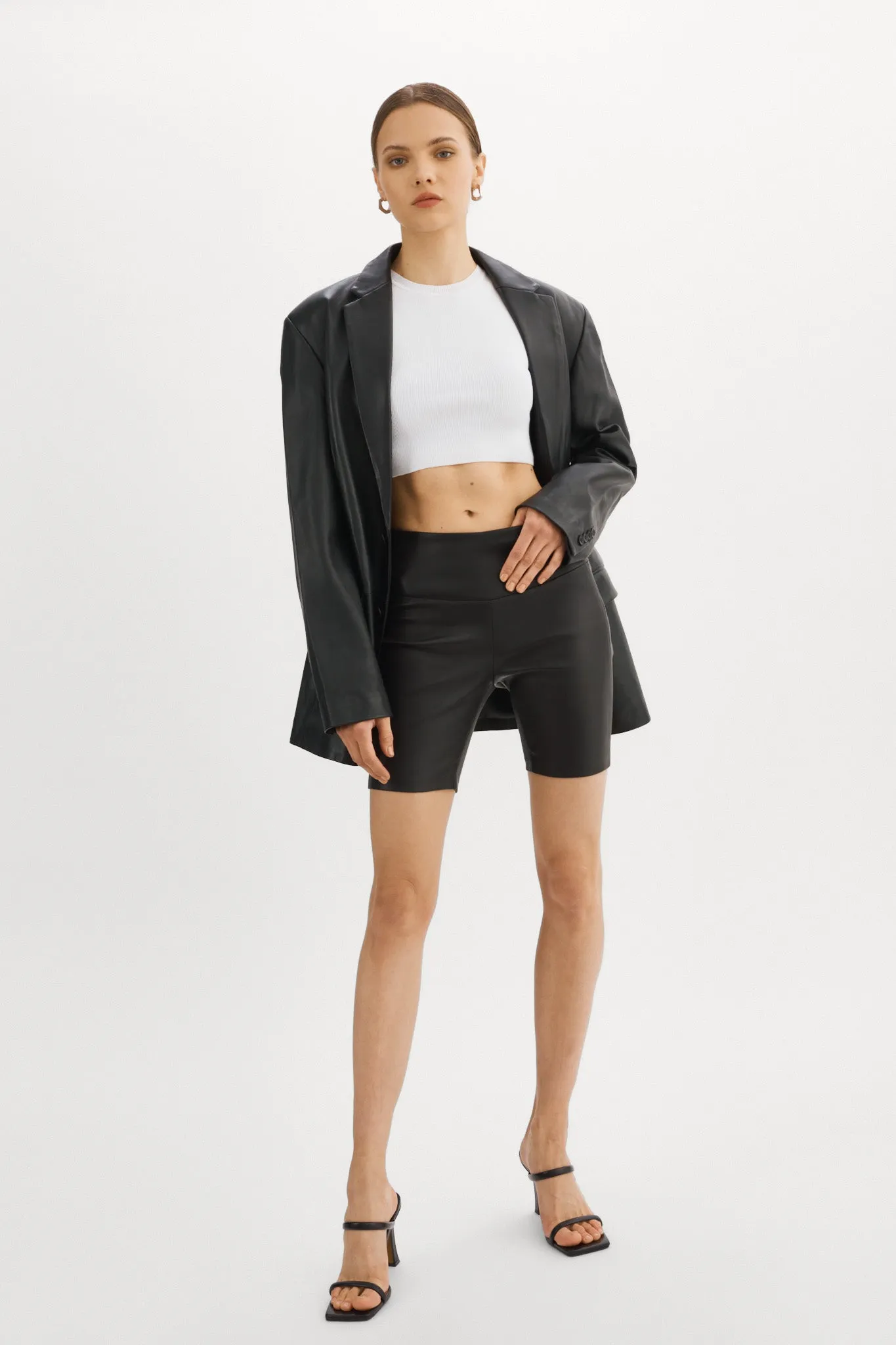 DARI | Leather Biker Shorts