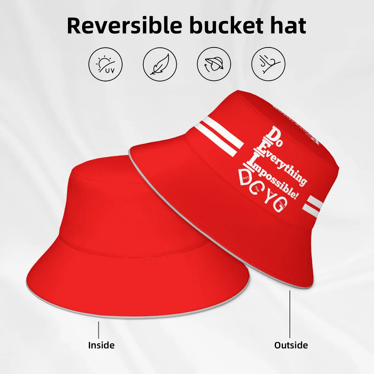 DCYG DEI 24 White & Red Bucket Hat