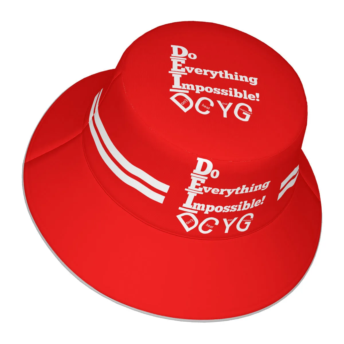 DCYG DEI 24 White & Red Bucket Hat