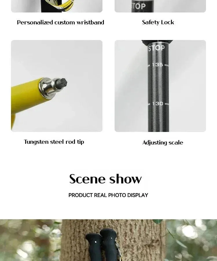 Difeike Carbon Cane Ultra Lightweight Carrying Outdoor Hiking and Climbing Equipment Telescopic Folding Climbing Cane