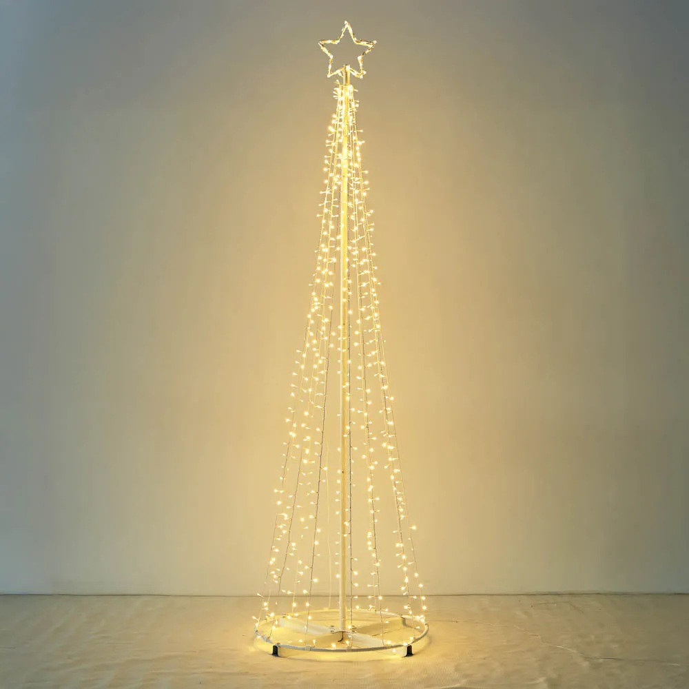 DIY 9ft Waterproof Outdoor Xmas Tree Light Show Solar