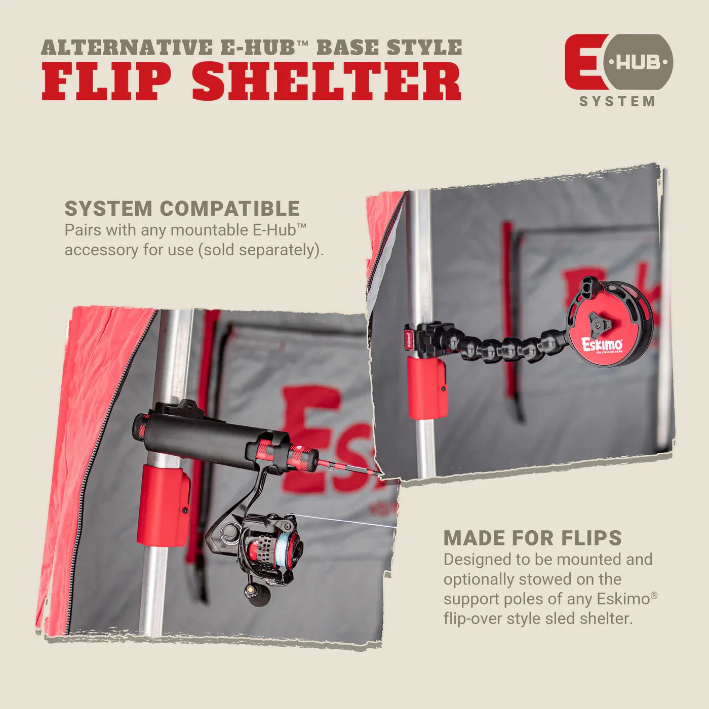 Eskimo E-Hub Flip Shelter Base (2 Pack)