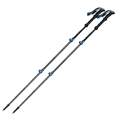 FEABCR Carbon Fiber Trekking Poles, Lightweight Quick Lock