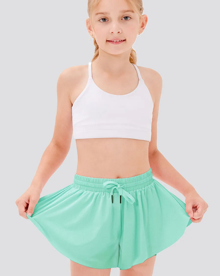 Girls Flowy Shorts - High Waist ｜3-pack