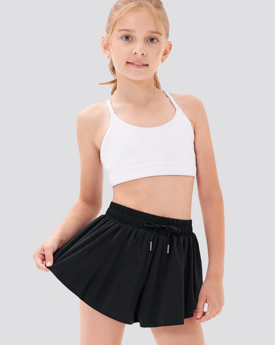 Girls Flowy Shorts - High Waist ｜3-pack