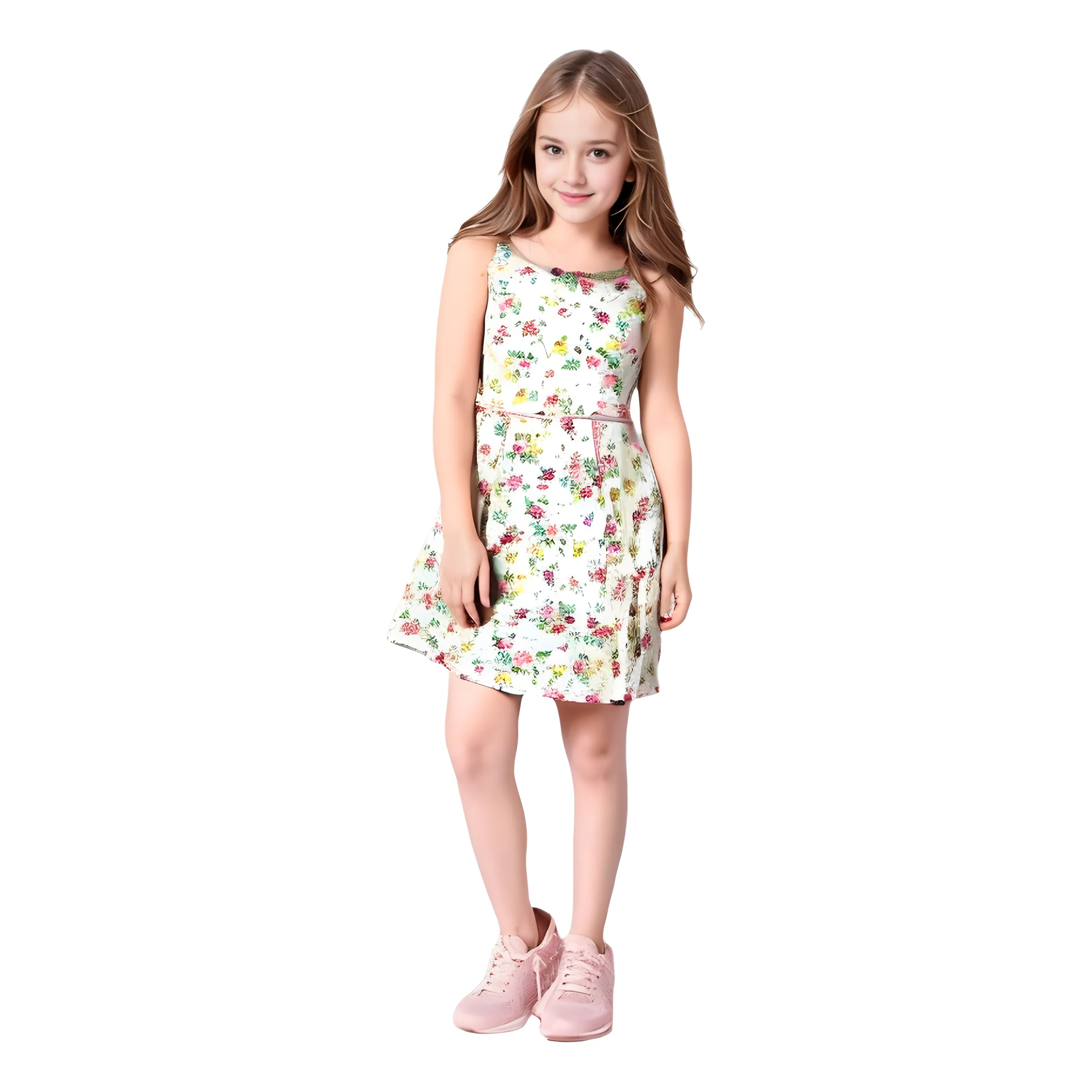 Girls Youth Floral Print Sun Dress