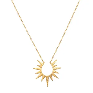 Gold Starburst 16" Necklace