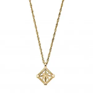 Gold Twisted Rope Chain Inner Guidance Necklace GNTR3235