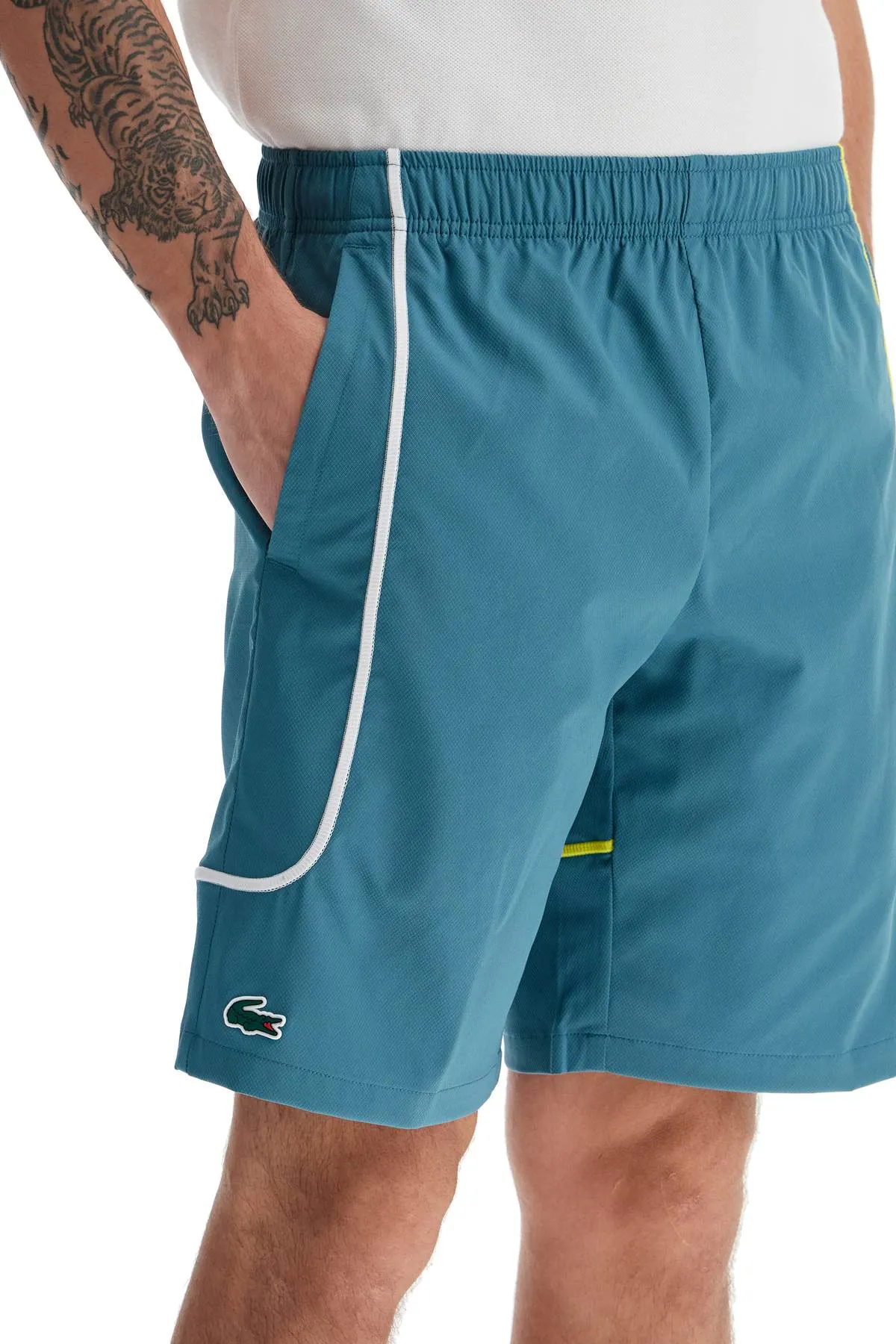 Lacoste Sporty Bermuda Shorts With Contrasting Stitching