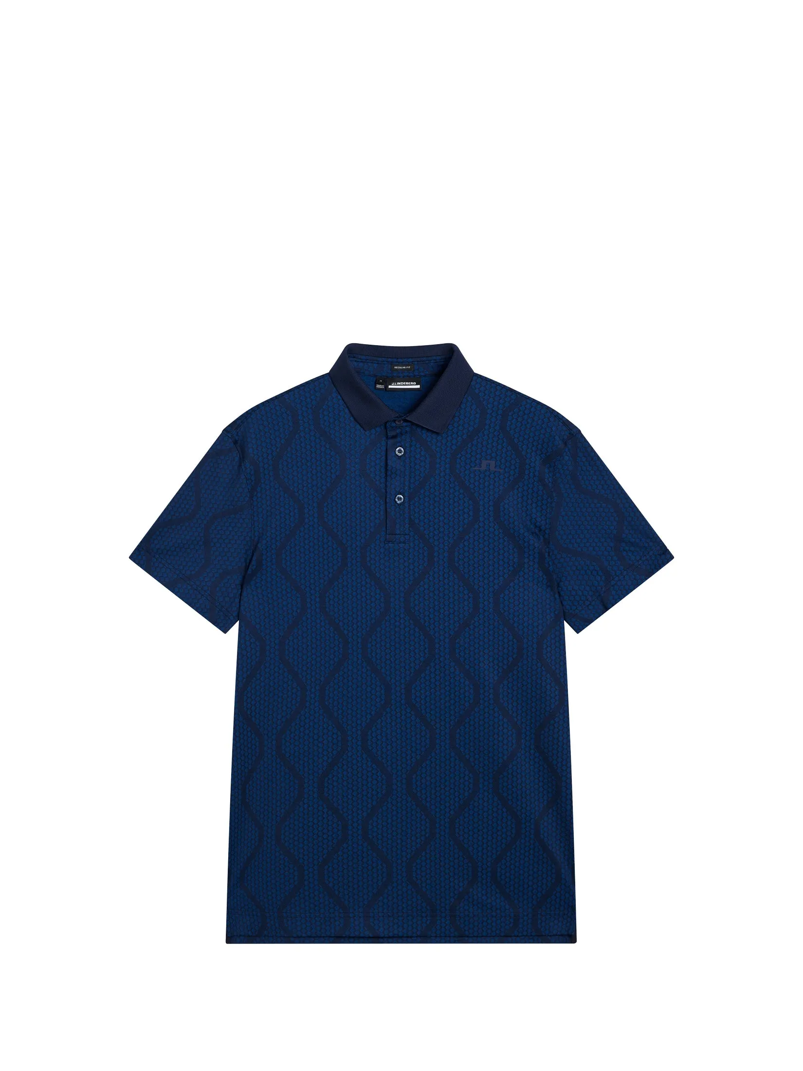 Mat Jacquard Regular Fit Polo / JL Navy