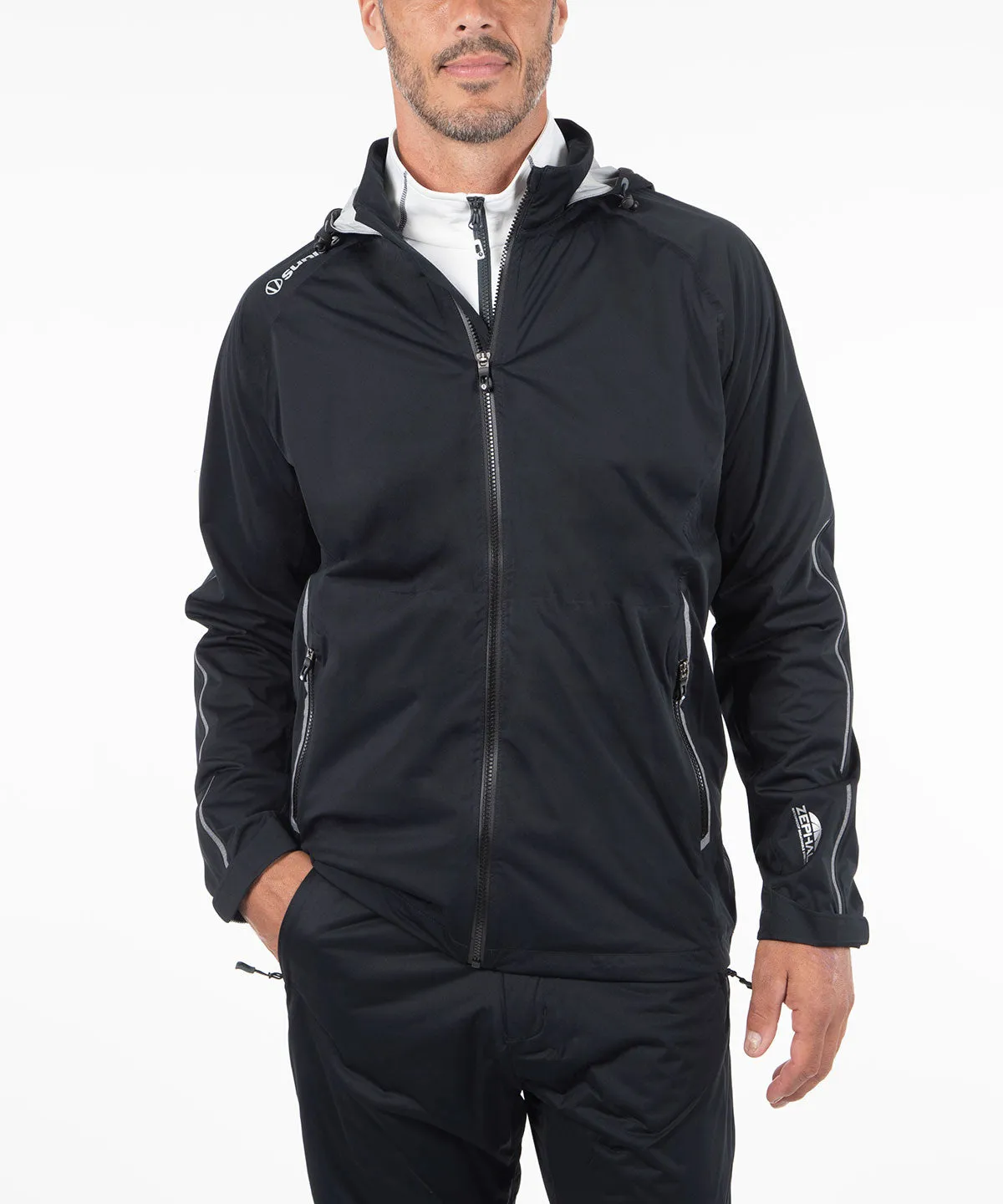 Men's Joe Zephal Flextech Waterproof Rain Jacket with Packable Hood