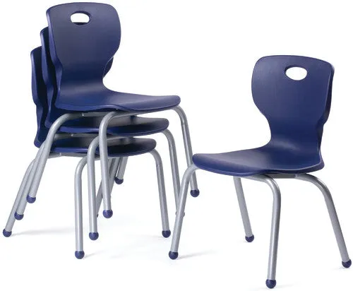 NAAR - School Student Stack Chairs, 6/Pack, Seat Height 12", Ball Glides