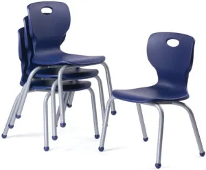 NAAR - School Student Stack Chairs, 6/Pack, Seat Height 12", Ball Glides