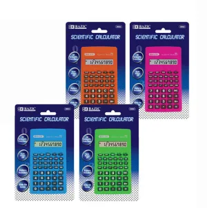 Scientific Calculator, Assorted Colors (12/unit), #30021 (C-46)