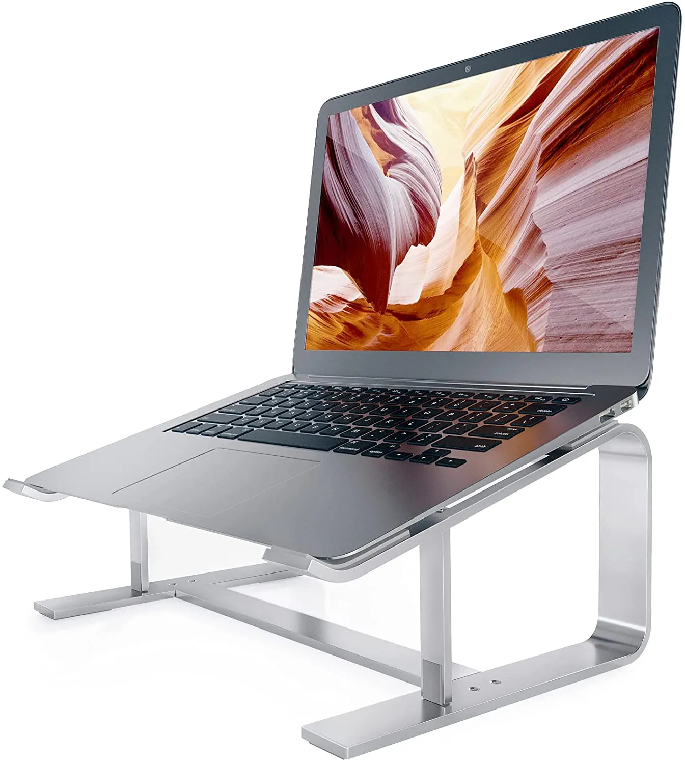 Sliver Color Aluminum Riser Ergonomic Laptop Holder  Compatible with More 10-17 Inch Laptops