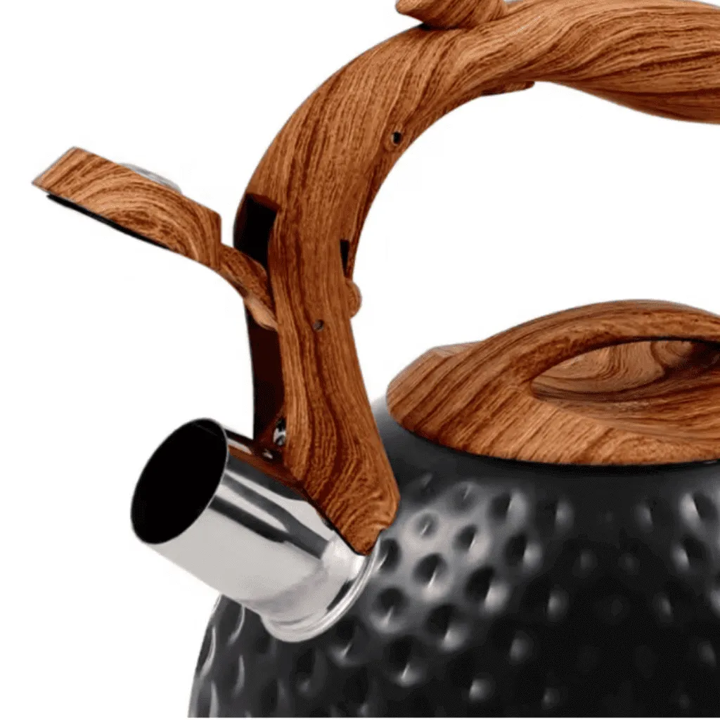 Stove Top Kettle  - Wooden Handle 3L Embossed