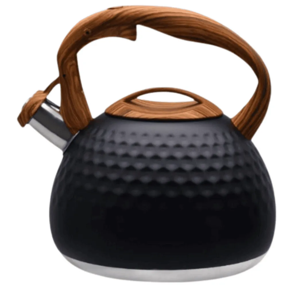 Stove Top Kettle  - Wooden Handle 3L Embossed