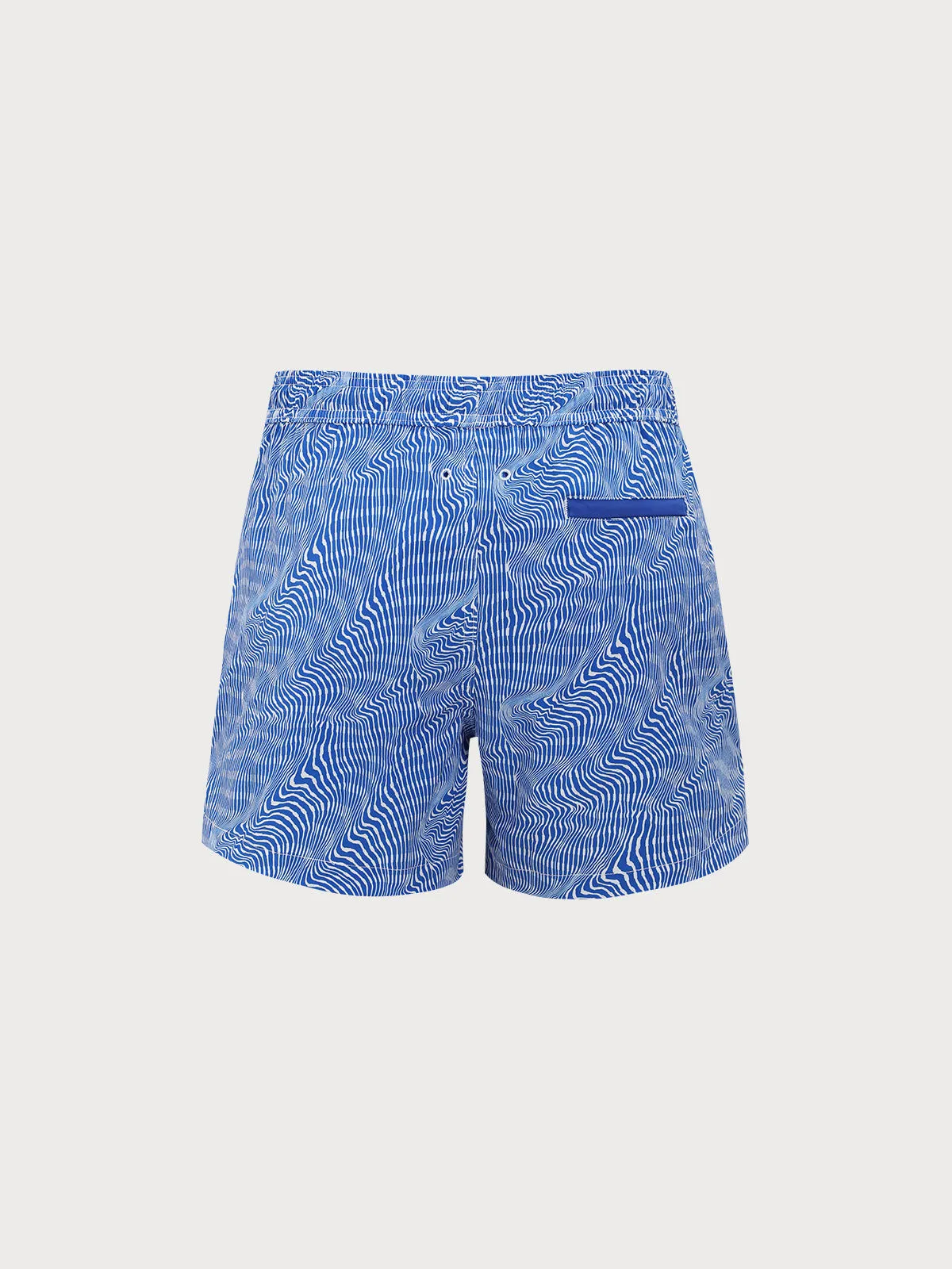 The Navy Striped Beach Men's 5" Swimming Trunks