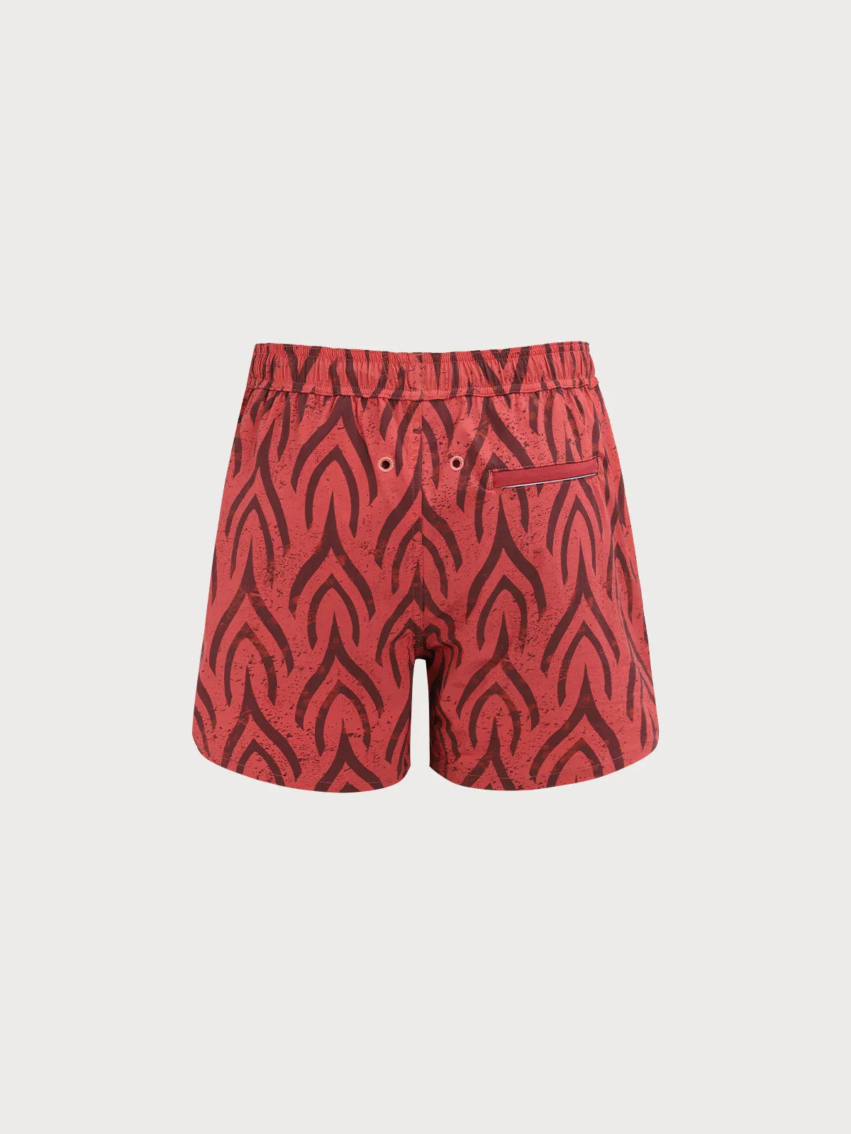 The Wine Red Beach Men's 5" Swimming Trunks