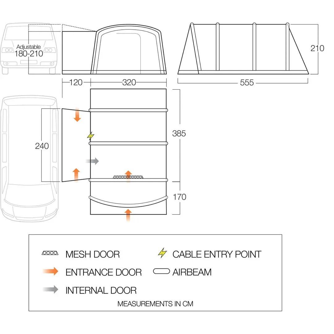 Vango Galli CC II Air Low Cloud Grey