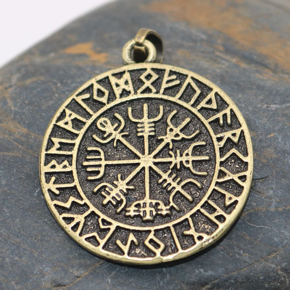 Viking Compass Rune Necklace - Norse Legacy Collection - Men's Metal Pendant