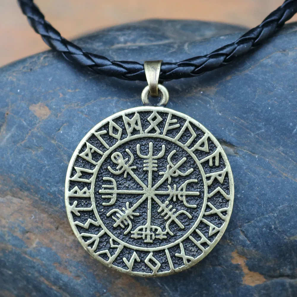 Viking Compass Rune Necklace - Norse Legacy Collection - Men's Metal Pendant