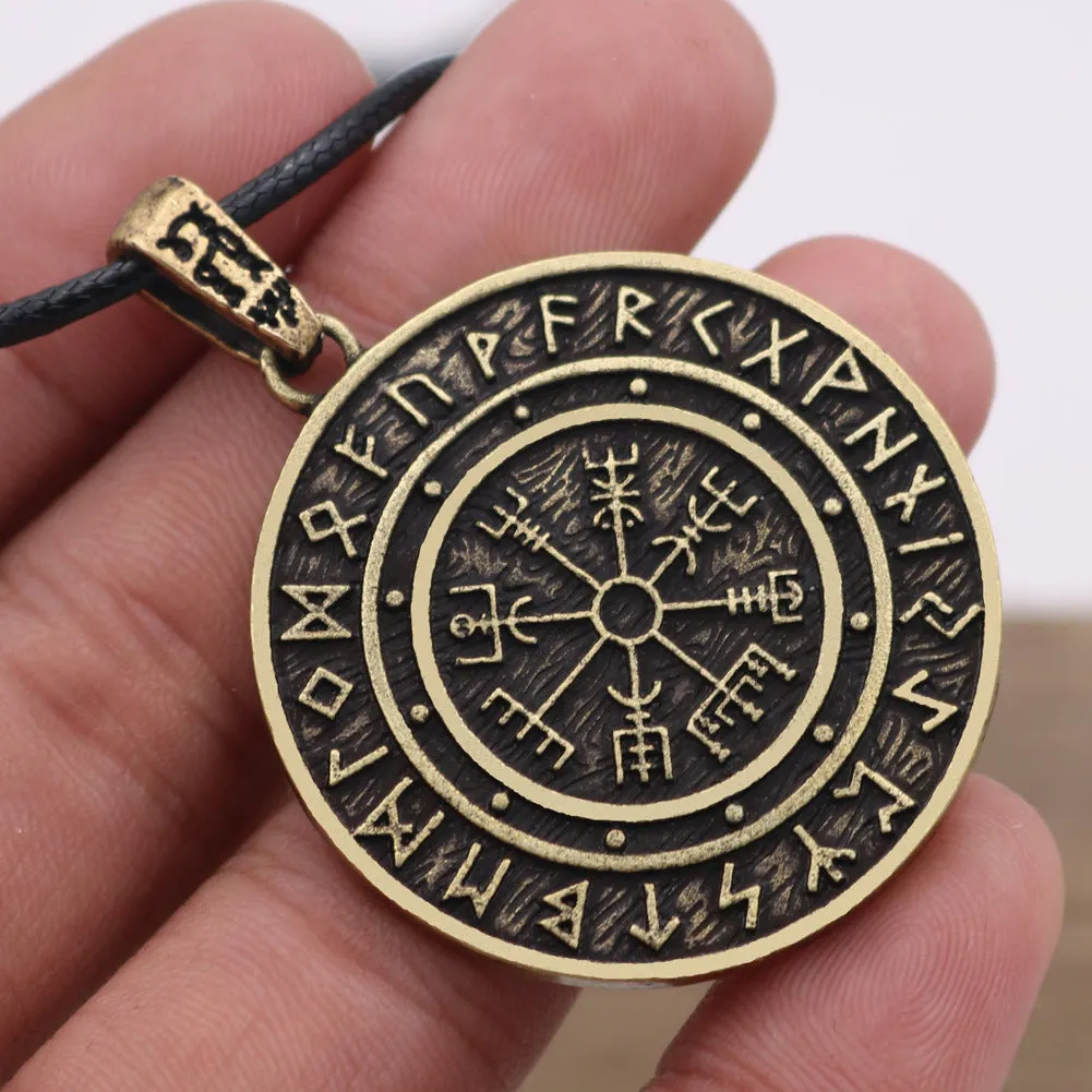 Viking Compass Rune Necklace Pendant - Norse Legacy Collection