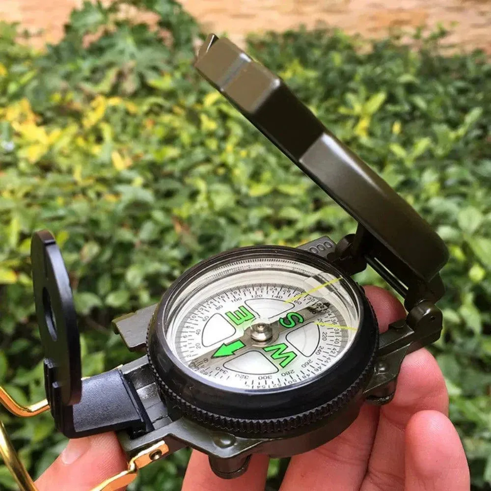 Waterproof High Precision Compass Outdoor Gadget Sports Hiking Mountaineering Professional Metal Sight