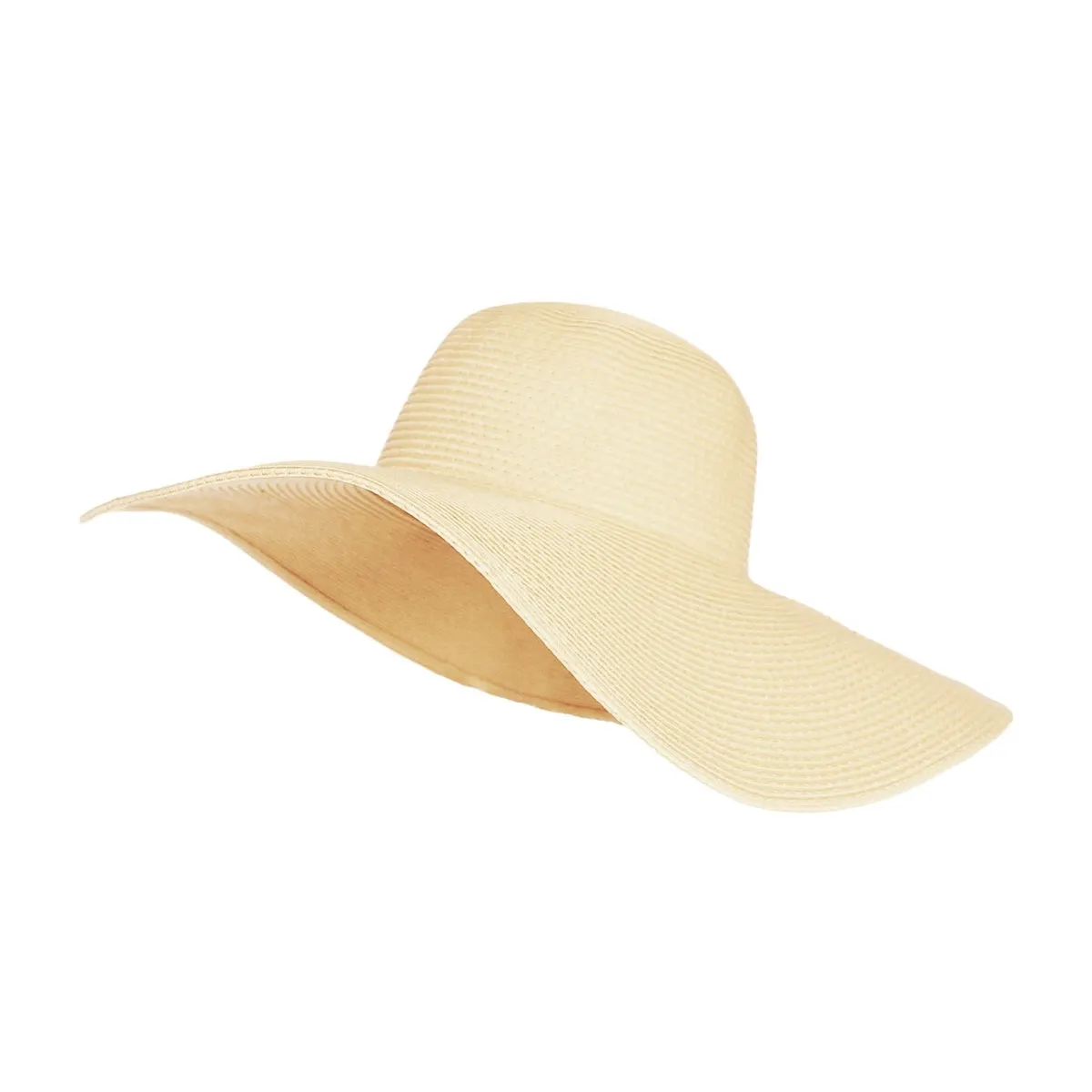 Women Straw Sun Hat Wide Brim Floppy Beach Cap UPF 50  SZ90045