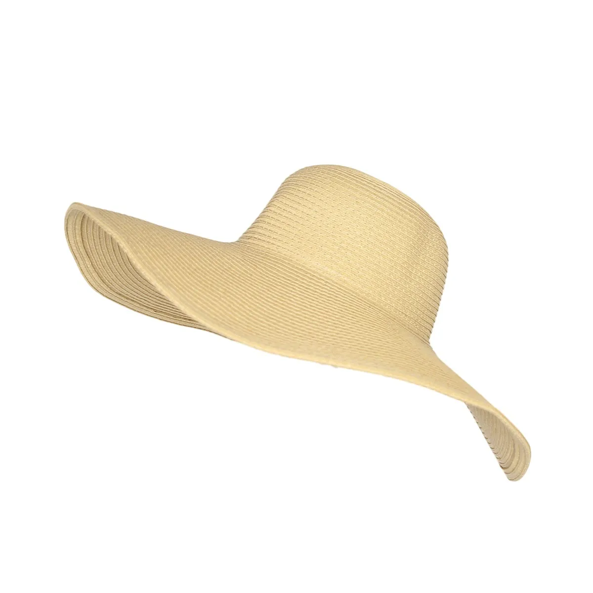 Women Straw Sun Hat Wide Brim Floppy Beach Cap UPF 50  SZ90045